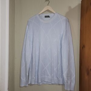 Dior Men's Light Blue Crewneck Sweater